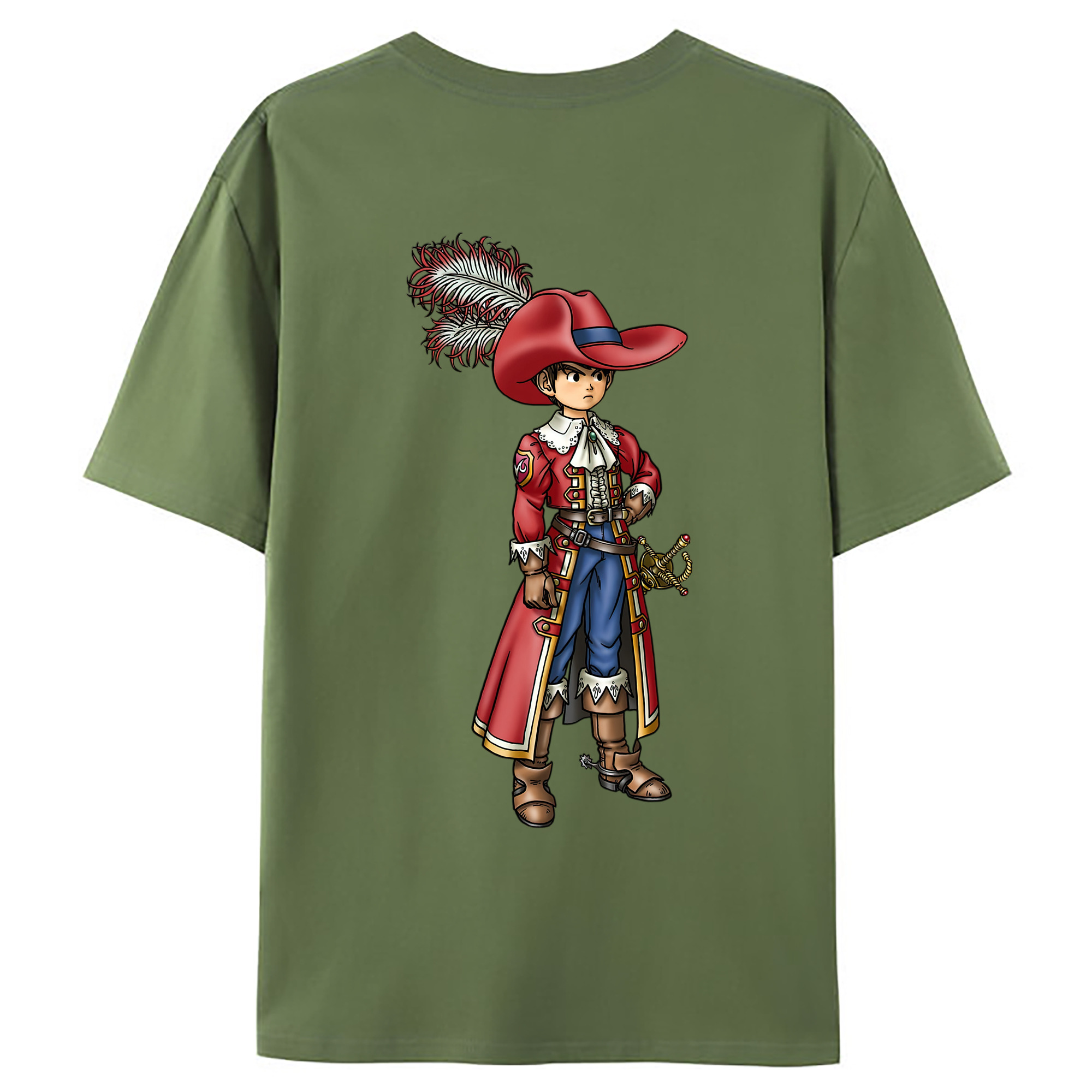 （画像用） ドラゴンクエスト Doragon Kuesuto Dragon Quest 綿100％ メンズ半袖Tシャツ（バックプリント） 通気性